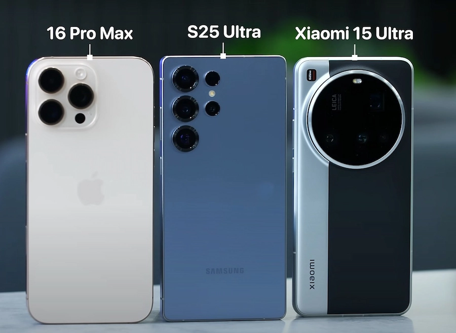 مقایسه سه پرچم‌دار برتر سال 2025: iPhone 16 Pro Max، Galaxy S25 Ultra و Xiaomi 15