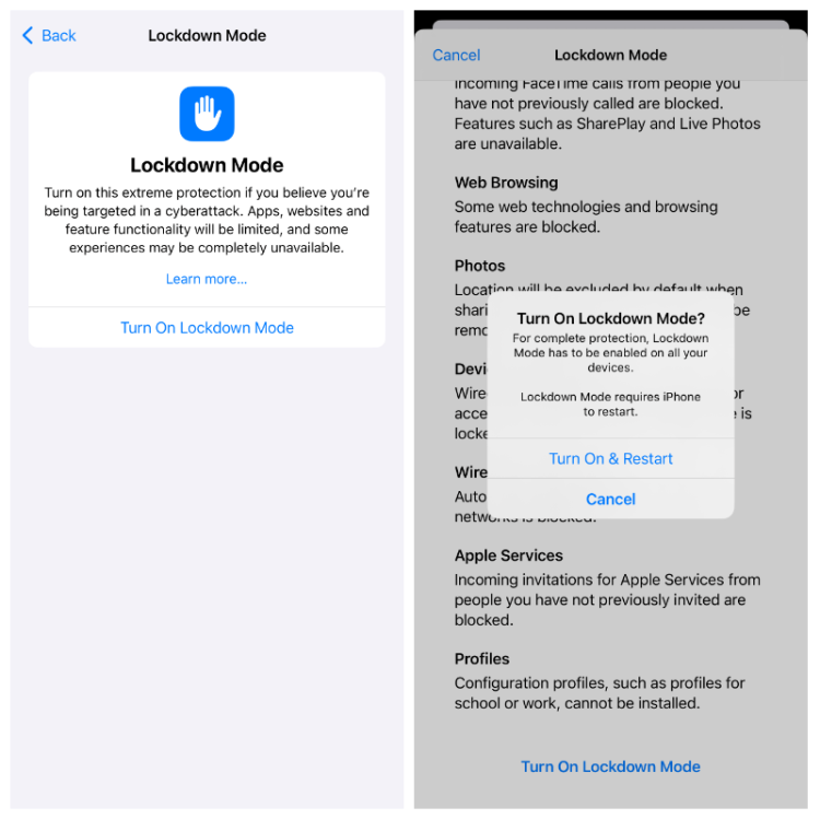 آموزش فعال‌سازی حالت Lockdown در آیفون و مک