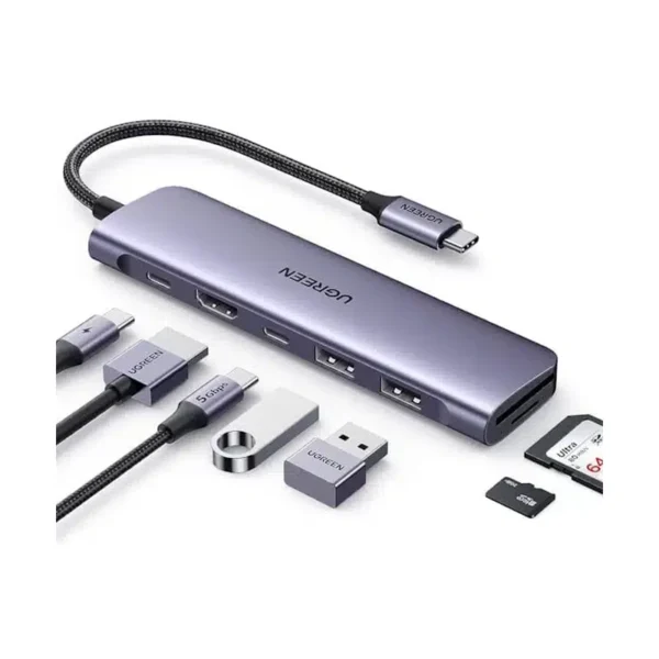 هاب 6 و 7 پورت USB-C یوگرین مدل CM195