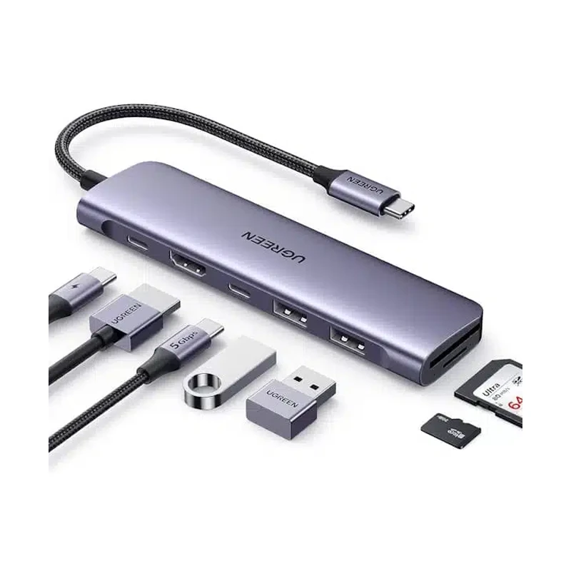 هاب 6 و 7 پورت USB-C یوگرین مدل CM195