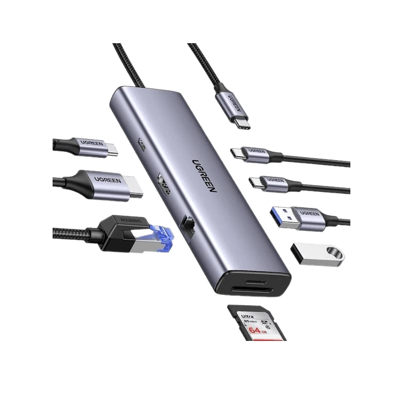 هاب ۶ پورت، ۷ پورت، ۹ پورت و ۱۰ پورت USB-C یوگرین مدل CM498