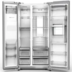 یخچال و فریزر ساید بای ساید 28 فوت - استیل DS-3020 SS